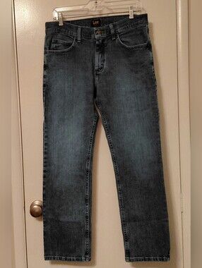 Lee 33x29 Mens Regular Fit Straight Leg Jeans